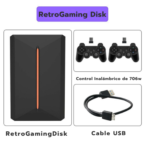 RetroGaming ® RetroDisk 13 emuladores + Dos Controles GRATIS